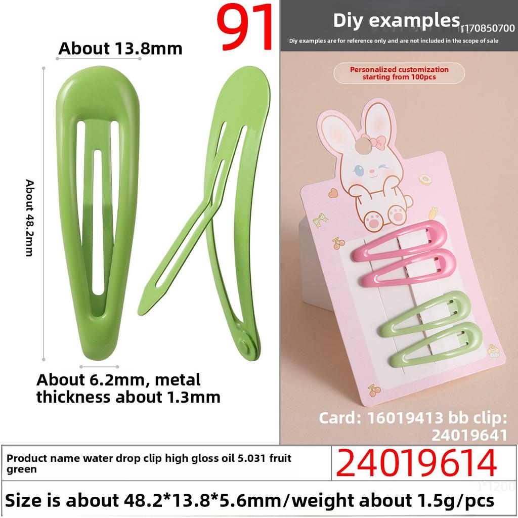 Niedliche Haaraccessoires für MädchenBunte Tropfenförmige Haarspangen Bonbonfarbene Kleine Haarspangen Kleine Pony- und Strandclips