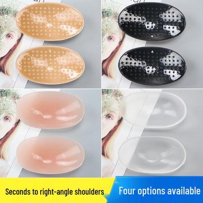 Selbstklebende Silikon-Schulterpolster, Rutschfest, Unisex, Abnehmbar, Unsichtbares rechtwinkliges Design.
