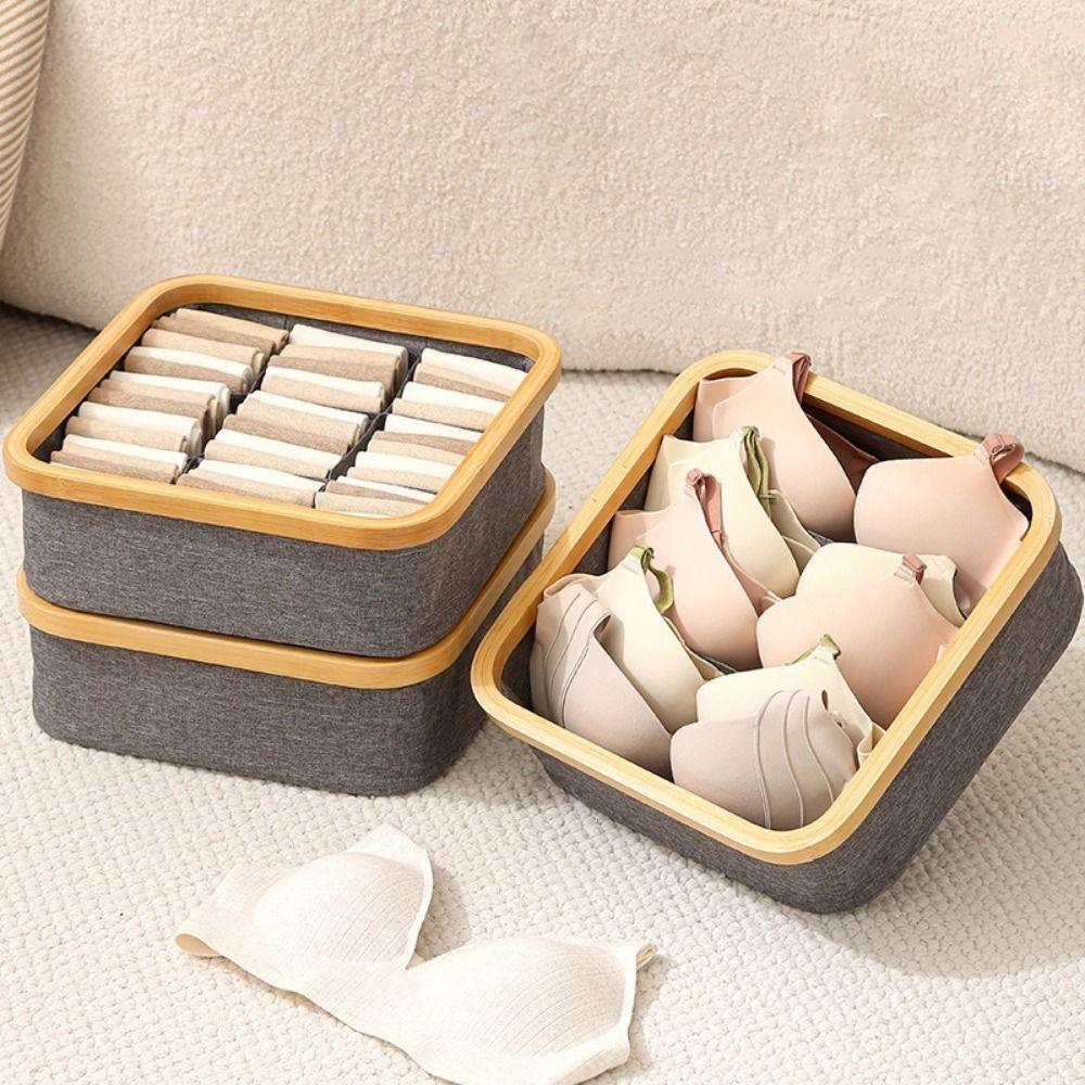 Thickened Pants Storage Box Folding Socks Classification Basket Storage Baskets  Cabinets