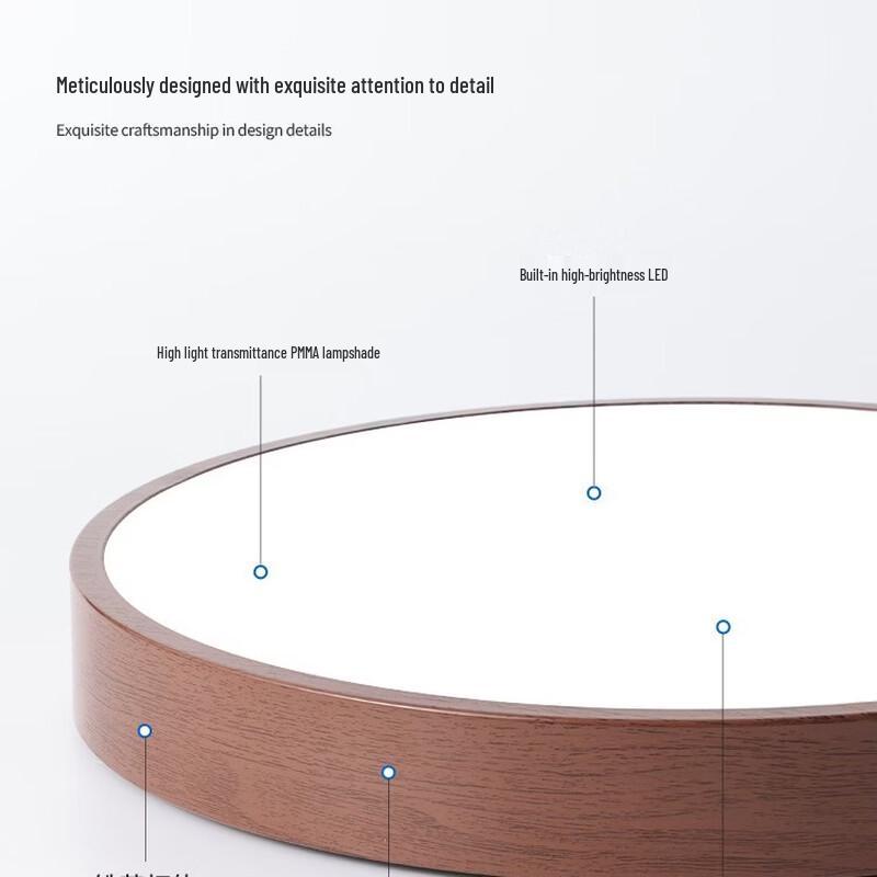 Japanese Retro Walnut Wood Ceiling Lamp