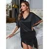 Cross-border Pajamas Women's Summer High-end Ice Silk Sexy Loungewear Short-sleeved Pajamas Women