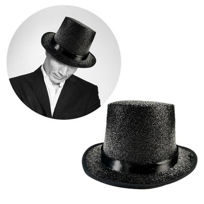 Bright Color Magicians Hat for Women Men with Satin Belt Tall Hat Adult Theme Party Costume Hat Stage Performers Hat