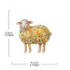Premium Alloy Rose Flower Goat Brooch Hypoallergenic Unisex Lapel Pin for Year of Goat Celebration Office Party Gift