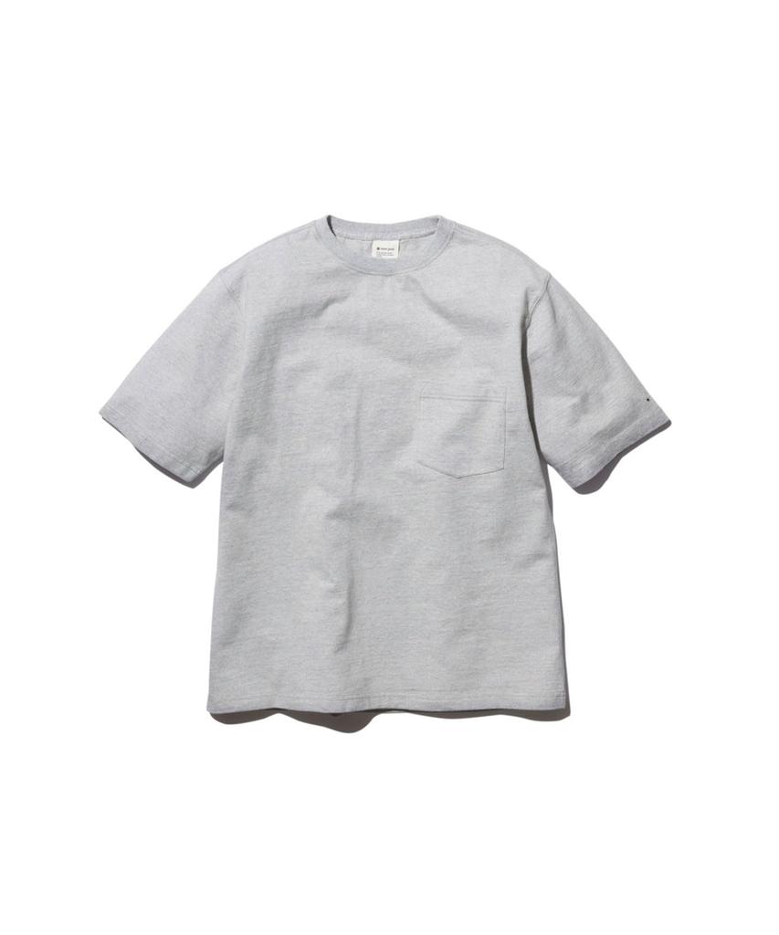 Snow Peak Recycled Cotton T-Shirt, Size XS, Medium, Gray, TS-25SU402, Perfect for Festivals, Camping, and Outdoor Activities