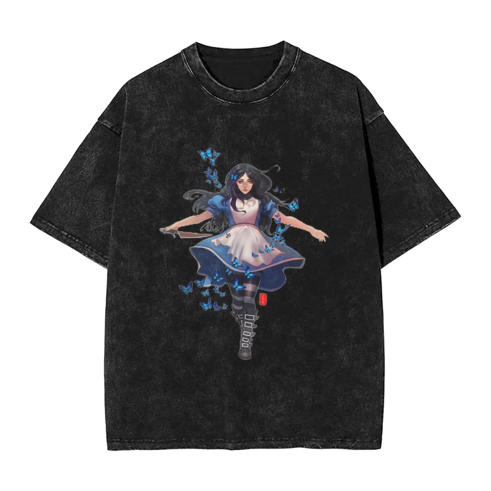 Alice Madness Returns T-Shirt Graphic Print Unisex Cotton Tee ALICE MADNESS S разноцветный