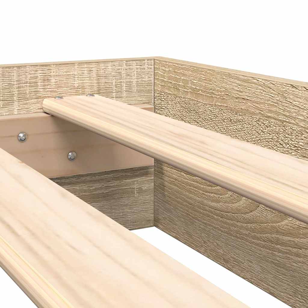 Bookshelf Bed Sonoma Oak 75 x 190 cm Particleboard