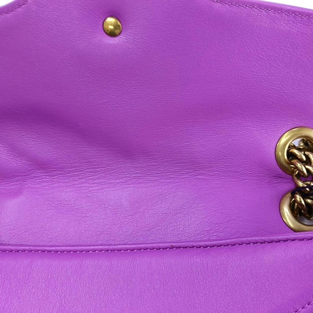[Gebraucht] GG Marmont Medium Rosa Leder gesteppt Welle Schultertasche - Ausgezeichnet #1W42MYS
