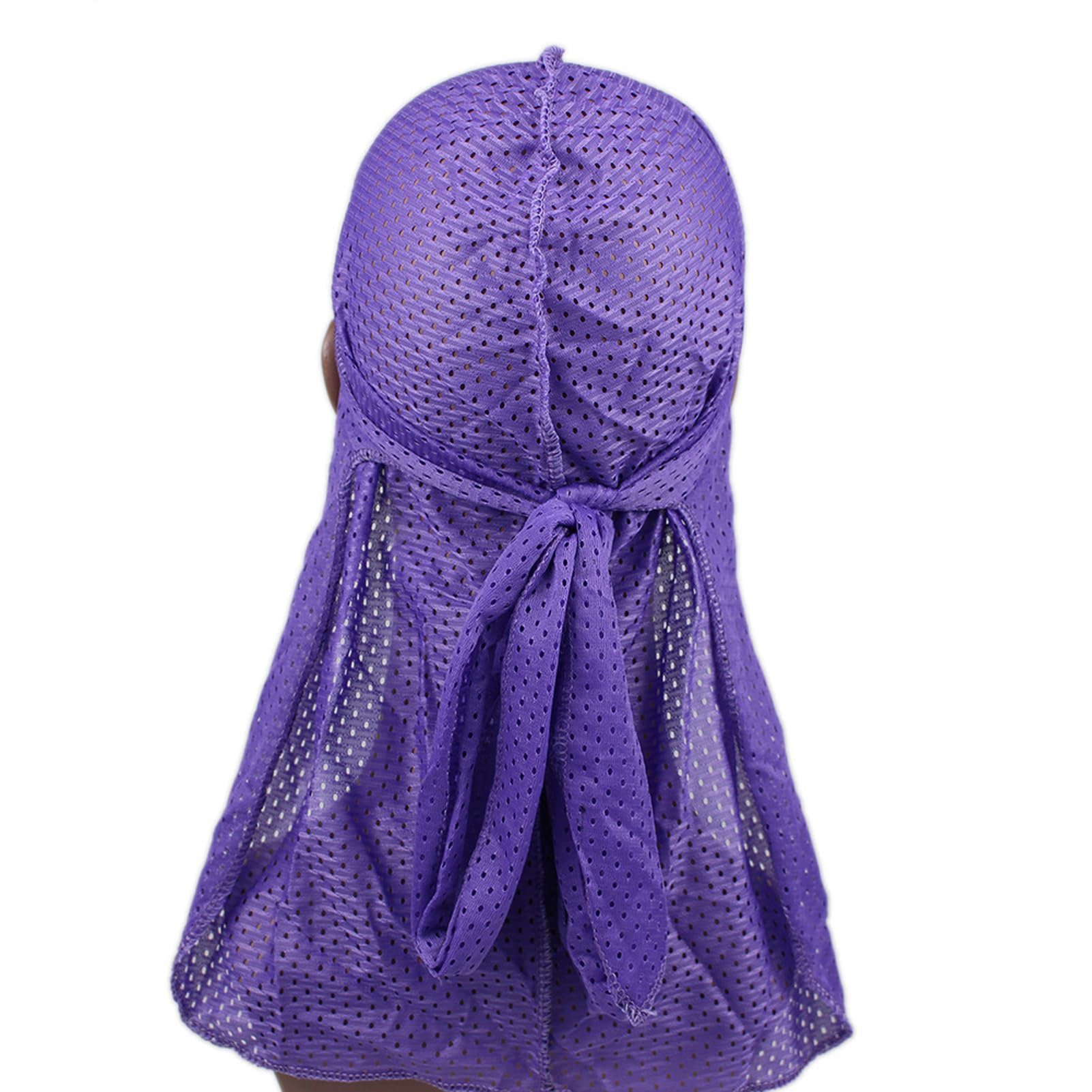 

Trifong Durag Purple BureI Mesh Fabric Quick Dry Breathable Summer Bandana Hip Hop Dance Wave Cap Doo Rag Hiphop Costume Dance Costume Rapper фіолетовий
