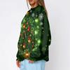 Women's Trendy Christmas Print Crewneck Sweatshirt Lightweight Casual Pullover Top