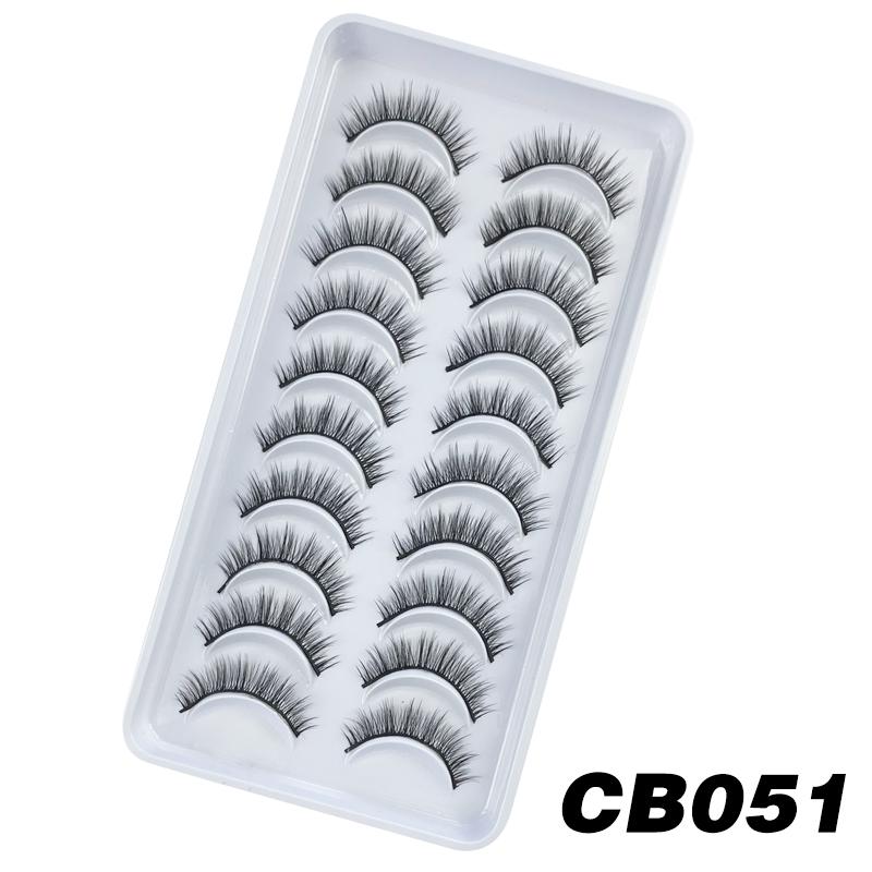 

10 пар ресниц 3D натуральные норковые накладные ресницы макияж поддельные ресницы Faux Cilios C