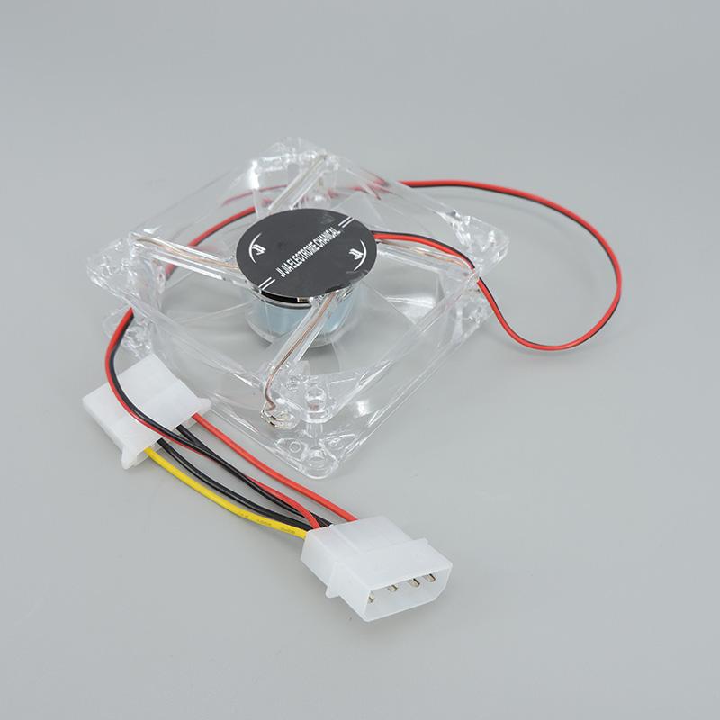 8025 Green Red Bule White Four color 4pin LED PC Computer Case Brushless Cooling Fan 80*80*25mm DC 12V 3pin to 4Pin Cooler