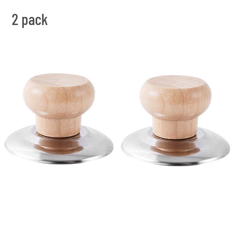 Universal High-Temperature Resistant Solid Wood Pot Lid Handle Knob - Anti-Scald Top Accessory