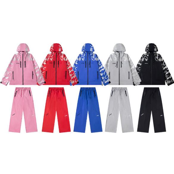 Set Giacca Antivento Riflettente Corteiz Alcatraz & Pantaloni Lunghi Casual