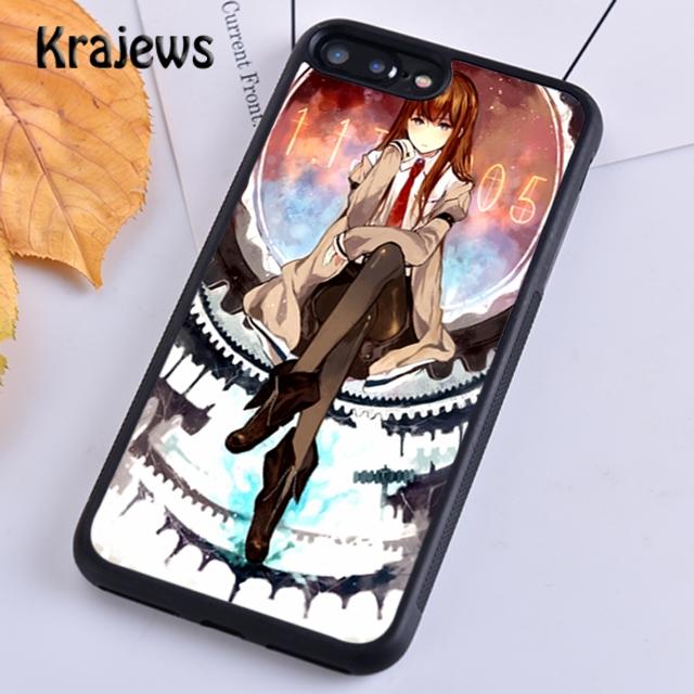 Krajews Steins Gate Anime Soft Phone Case Cover For iPhone 14 5 SE 6s 7 8 Plus XR XS 11 12 13 Pro Max Samsung S21 S22ultra Plus