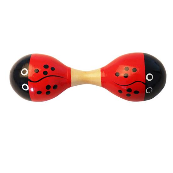 

Детская деревянная марака с двойной головкой, музыкальный перкуссионный инструмент, учебное пособие, игрушка