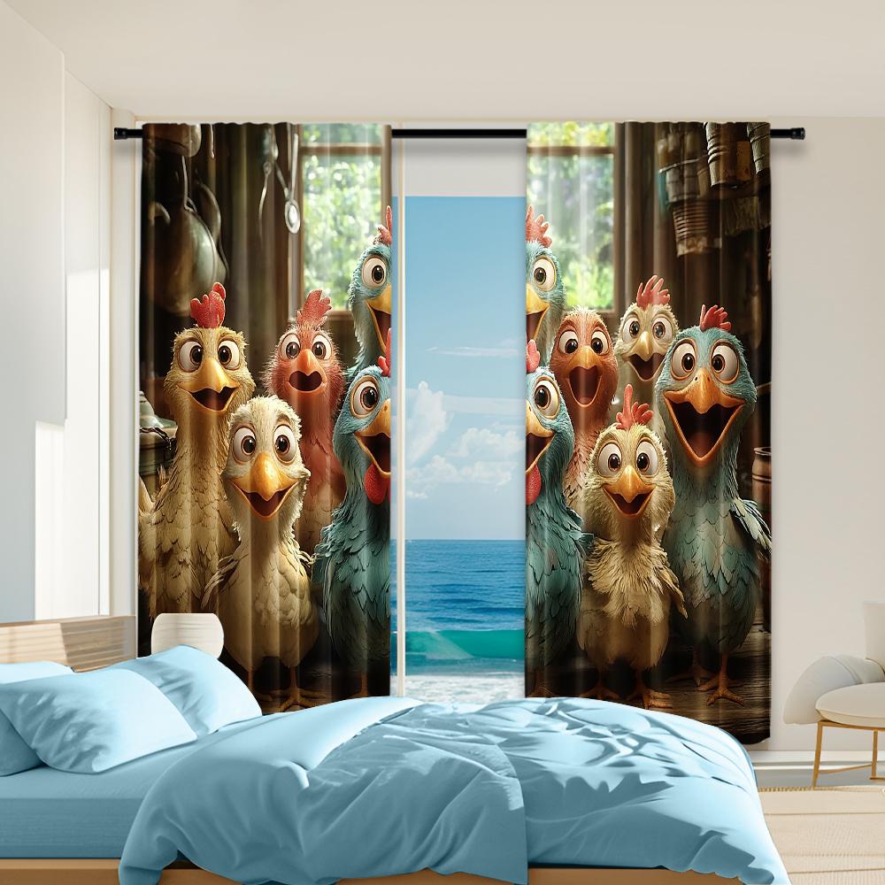 

2 pcs versatile polyester transparent curtains for home decoration Colorful Chicks for use in bedrooms and living rooms 100*130 HOOK 1pcs
