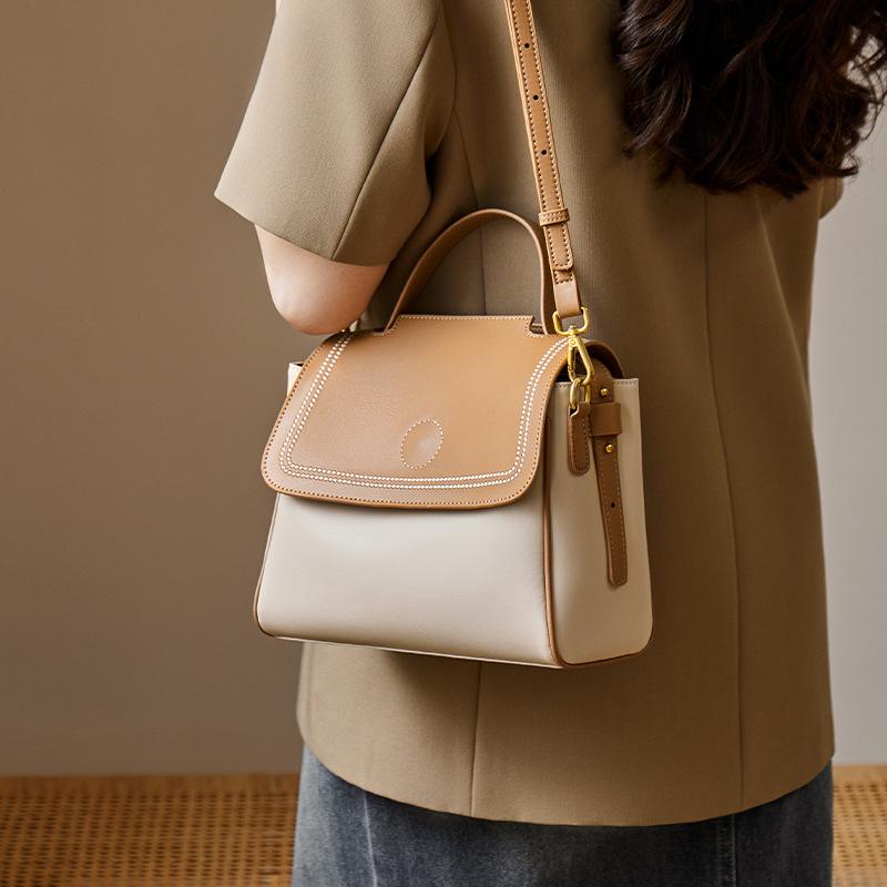 Mrs. Qiao Mother's Day Gift Bag 2025 New Women's Handbag Female Crossbody Bag Mom Bag Genuine Leather Women's Bag