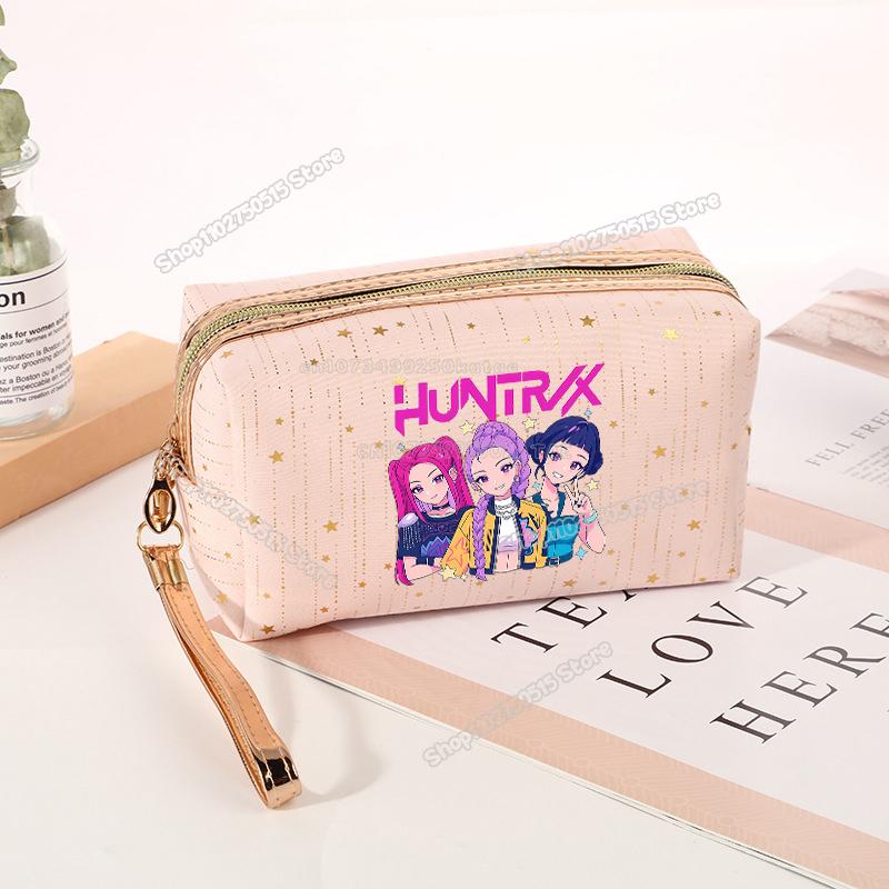 Borsa per Cosmetici Demon Hunters KPop Rumi Mira Zoey Borsa Clutch per Trucco da Ragazza Organizzatori per Pennelli da Trucco da Viaggio da Donna Necessaire