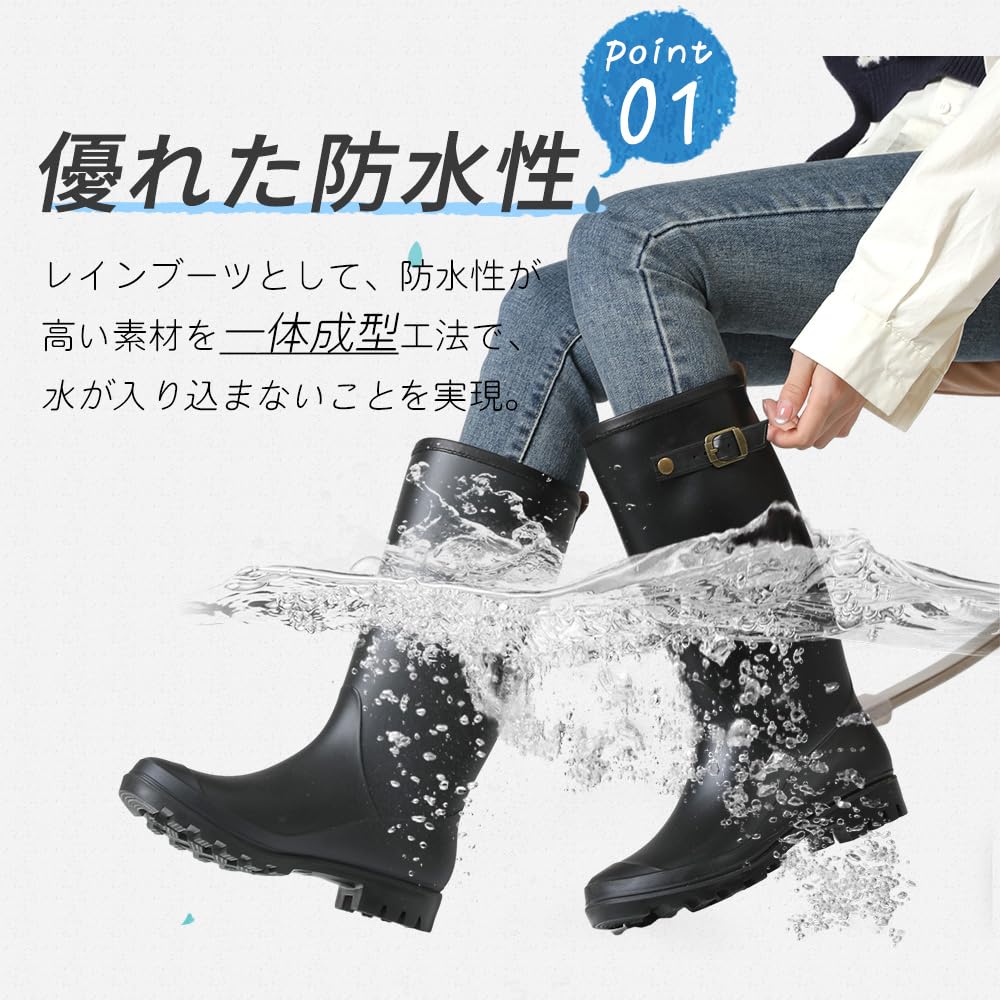 PAFHL Rain Short Long Rain Rain Rainy Typhoon Easy to Put On and Take Suitable for Rain or Shine Size Women's Boots, Boots, Boots, Stylish,