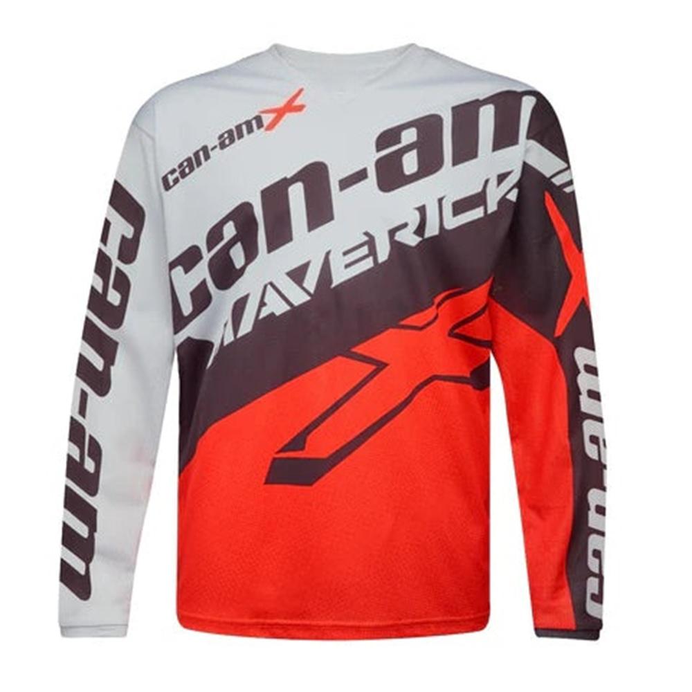 Spring and Autumn Round Neck 3D Printed Top Fashionable Casual Long Sleeved Motorcycle Racing Men's T-shirts