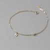 Gold-Plated Silver "H" Zircon Diamond Bracelet for Women - Thin, Simple, and Versatile Jewelry