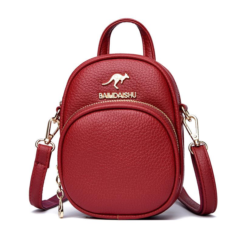 New Style of Genuine Leather Mobile Phone Bag for Women Hand-held Crossbody Bag  Head Layer Cowhide Shoulder Bag