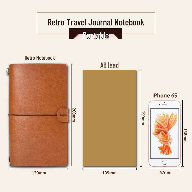 Korean Vintage A6 Ribbon Pocket Journal Diary Notebook with Logo Printing