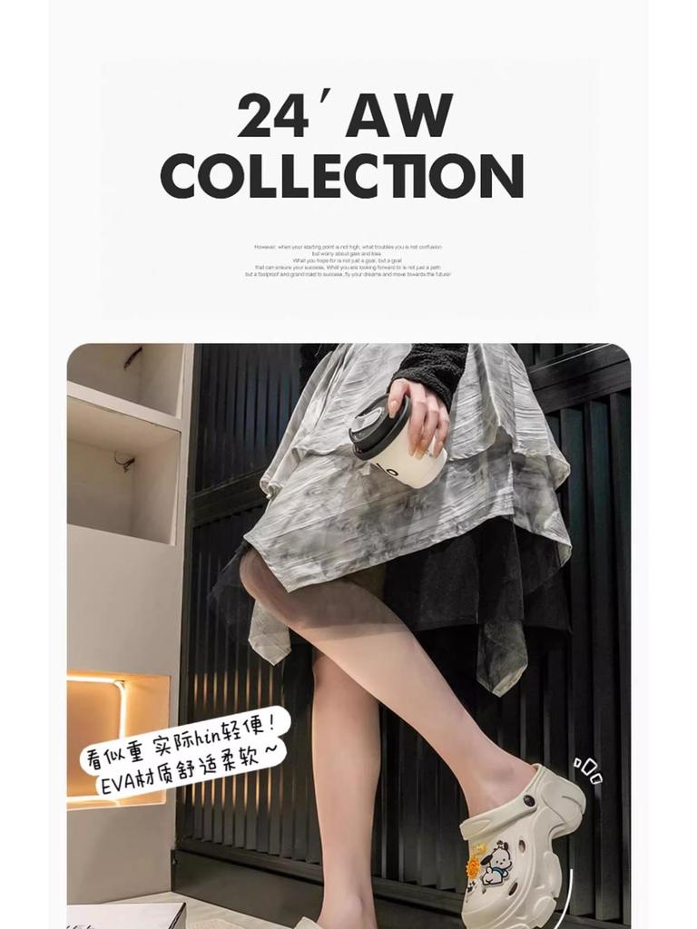 Women's Thick-Soled Non-Slip Height-Increasing Closed-Toe Sandals & Slippers - New Summer 2024 Beach Style