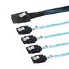 Mini SAS 36P SFF-8087 To 4 SATA 7 Pin HDD Hard Disk Internal Cable 90 Degrees Target Hard Disk Data Cable Durable