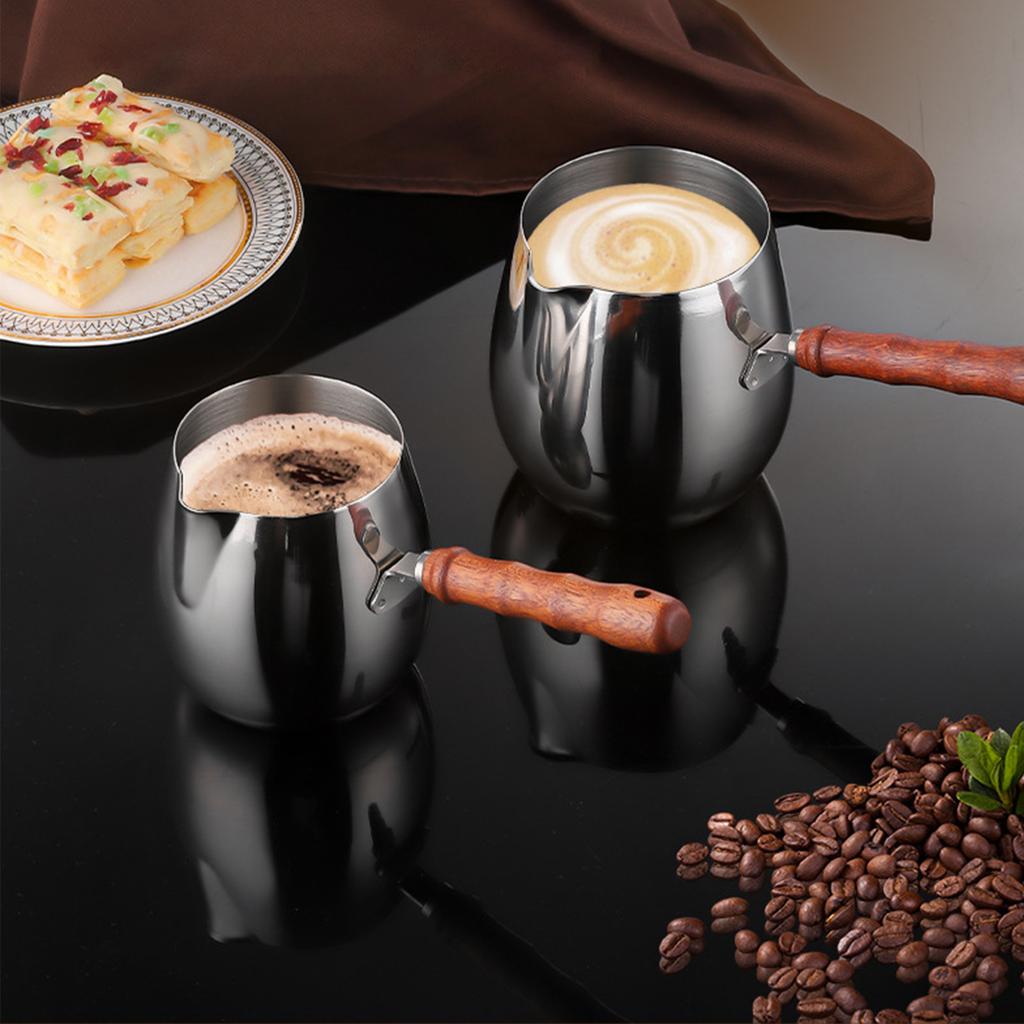 Turkish Coffee Pot Stainless Steel Coffee Maker with Long Handle Long Handle Coffee Moka Pot Kitchen Tools