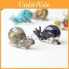 Resin Snail Decor With Natural Crystal For Home Office And Gift Giving