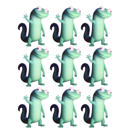 1/2/3/4/5/6/9/10/15Pcs Car Stickers Waterproof UV Resistant Strong Stickiness Self Adhesive Colorful Lizard Stickers Funny Decals
