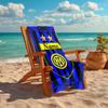 Personalized Customized Proof Beach Towel with Inter Milan Pattern - Soft, Absorbent,quick-drying,perfect Swimming,camping&bathing