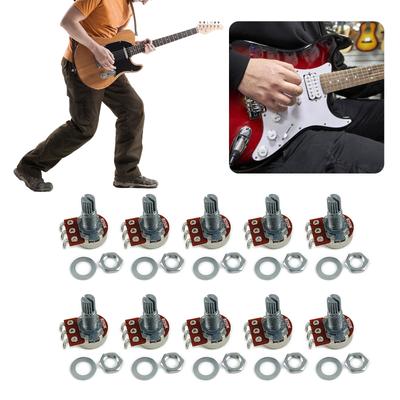 Pack of 10 Small Size Guitar 18mm Potentiometers 18mm Height Guitar Taper Pots Guitar Taper Pots for Volume Tone Control