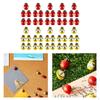 50Pcs Decorative Thumb Tacks Wooden Bee Ladybug Push Pins Colorful Thumbtacks for Maps Travel Routes