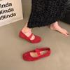 Retro gentle bow ladyshoes flat shoes ballet shoes early autumn evening shoes French soft-soled single shoes women's shoes