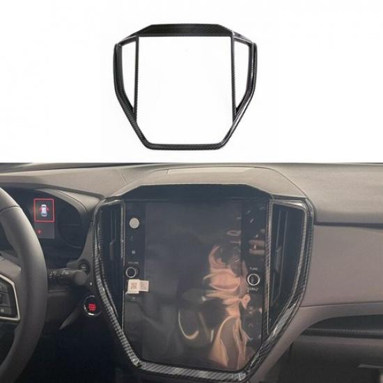 ABS Carbon Fiber Pattern GPS Navigation Frame Trim For Subaru Crosstrek 2024