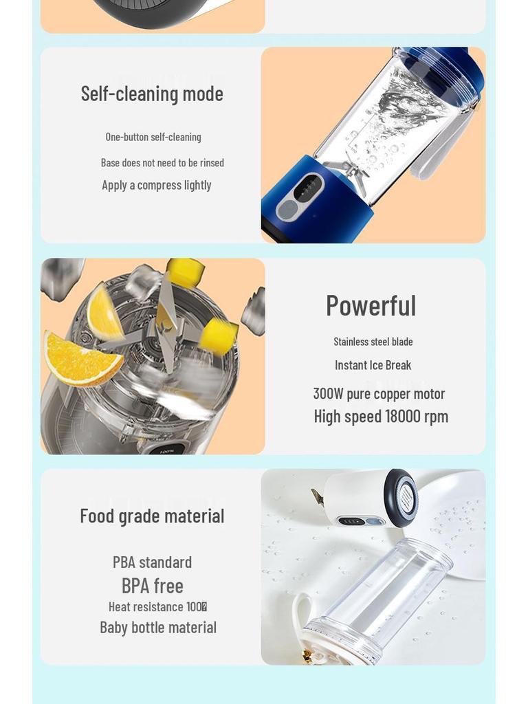 Portable 600ML Automatic Fresh Juice Blender Cup