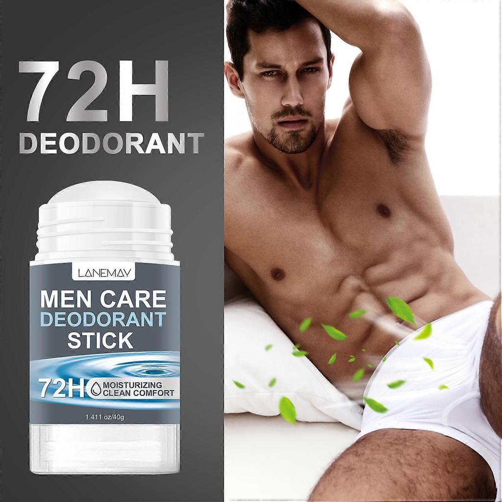 Men's Deodorant Stick for Body and Underarm Odor, Sweat-Inhibiting, Deodorizing, Refreshing Deodorant Stick