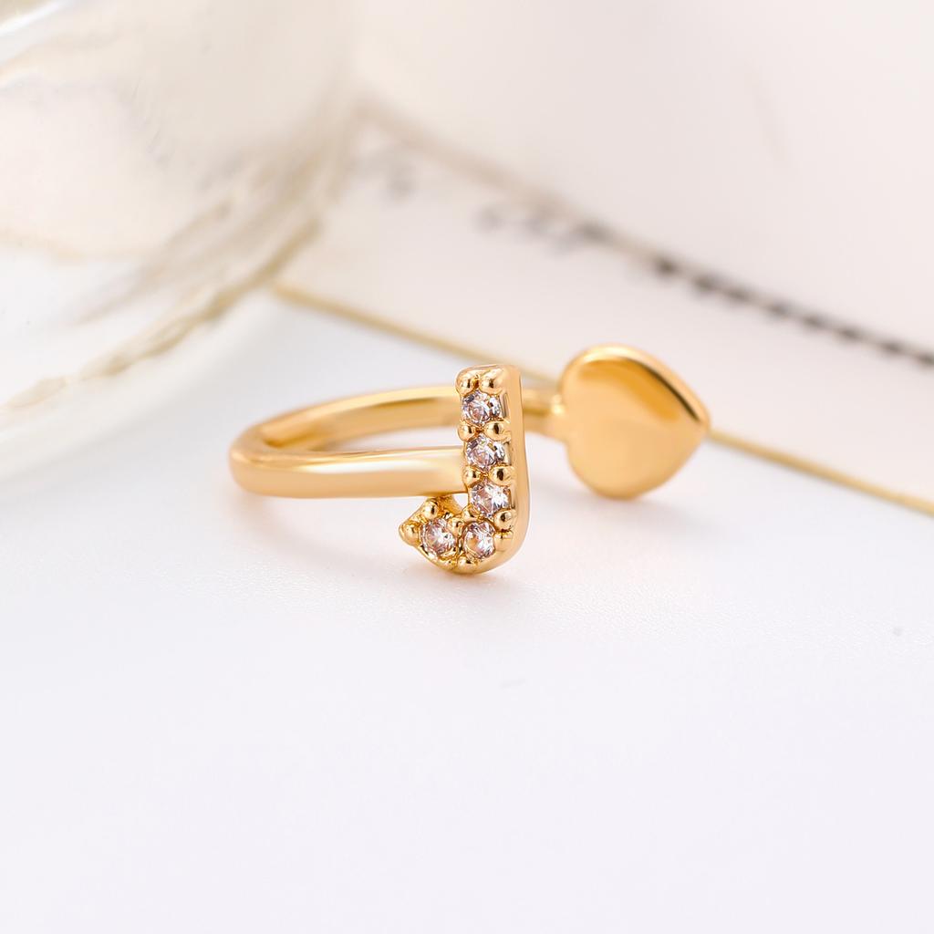 Advanced Temperament 26 English Letter Ear Clip Simple U No Ear Hole Earrings For Women