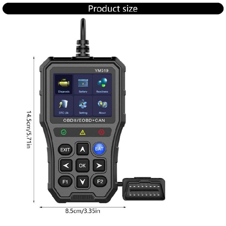 OBD2 Scanner Automotive Diagnostic Scan Tool for Car 2.8inch Screen Battery Tester Code Reader Clear Engine Fault Code