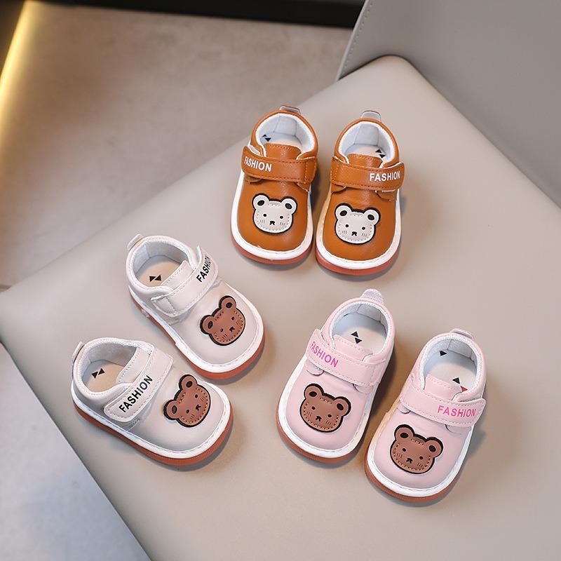 Unisex Baby Soft-Soled First Walkers for 0-2 Years Girls' Squeaky Shoes, Infant & Toddler Single Shoes