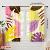 2pcs,2D Plane Printing Print Curtains Colorful Leafy Swirls Polyester Easy Install (without Rod) Room Decor Perfect for Living
