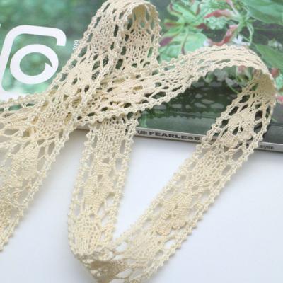 Dantelă din fir de bumbac gol Manuale DIY Bandă decorativă din dantelă Îmbrăcăminte Haine Față de masă Perdele Material textil Margine din dantelă