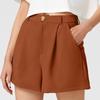 Damen Shorts Mode Sommer Stretch Hohe Taille Casual Shorts mit Taschen