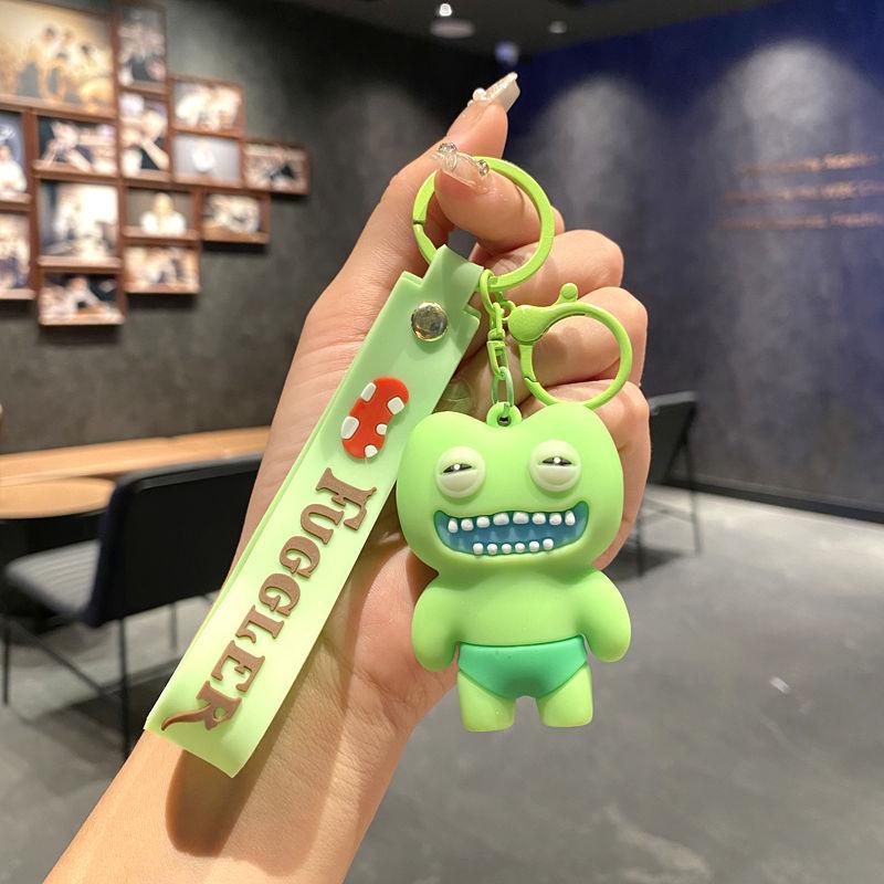 Budding Monster Keychain Ugly Cute Doll Bag Pendant Fuggler Tooth Monster Doll Machine Gift
