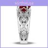 Elegant Women Ladies Rhinestone Princess Heart Shape Jewelry Wedding Ring