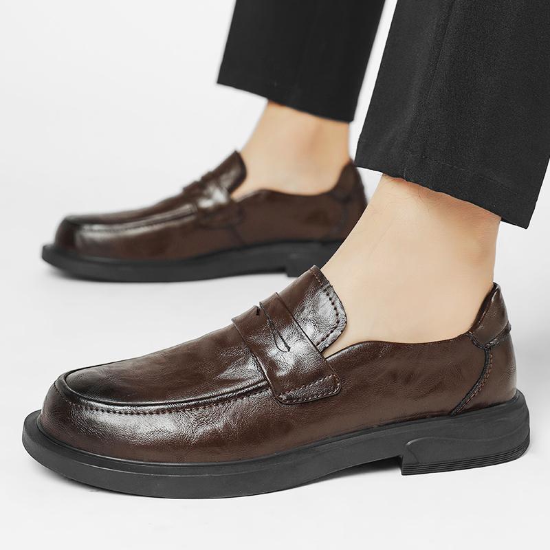 Herren Freizeitschuhe Herbst Leder Loafers Büro Kleiderschuhe für Herren Fahrmokassins Bequeme Slipper Party Mode Schuhe Mann