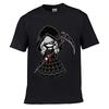Gothic Masked Reaper Doll Illustrati Loose Vintage Distressed Washed Casual Tee