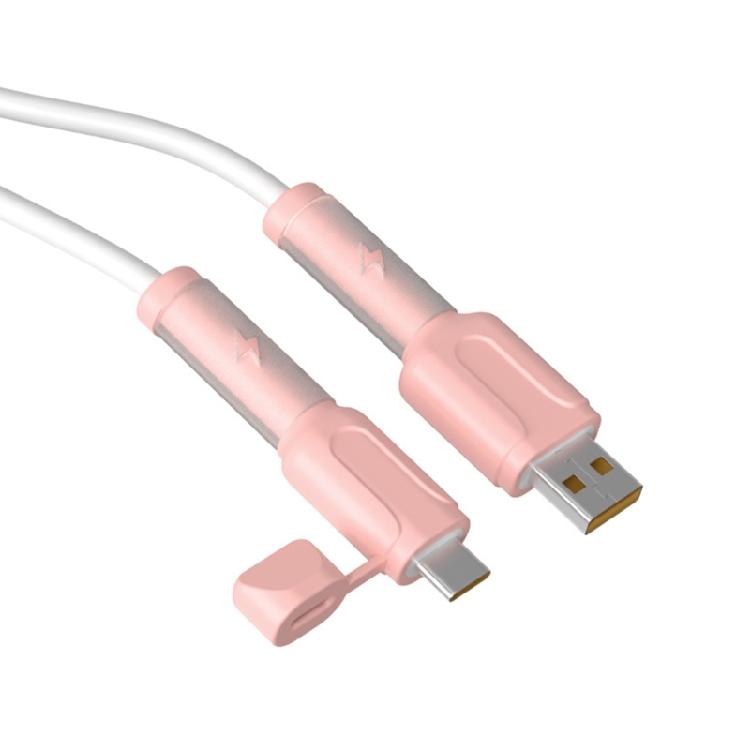 2 Stück Datenkabel-Schutzhülle Silikon-Kabelschutz Kabelaufwickler 2 in 1 Schutzabdeckung Staubdichte Ladekabel-Organisation